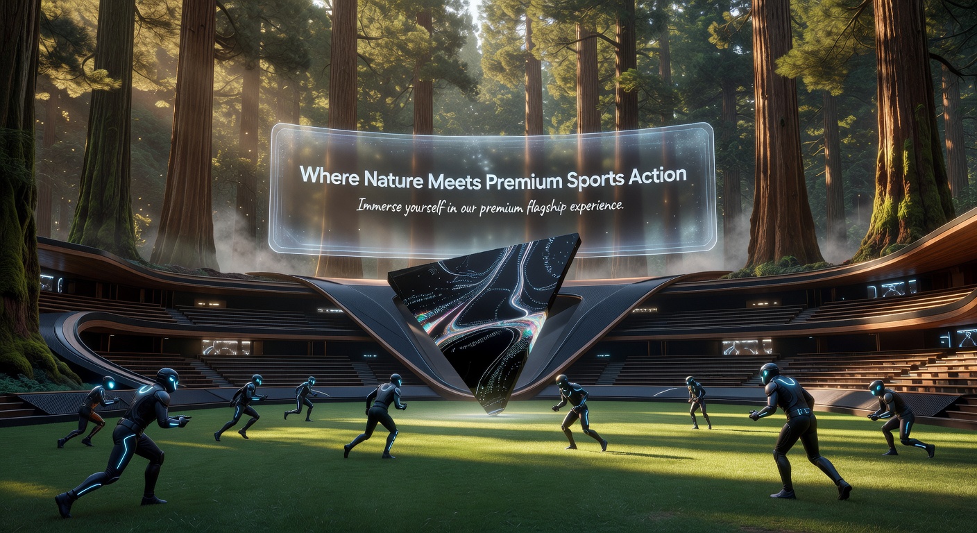 Premium nature stadium gaming conceptual art